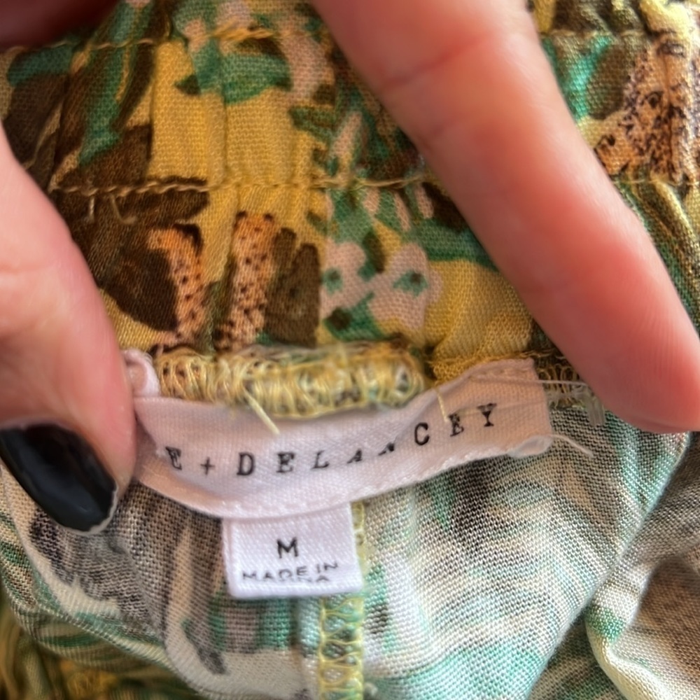 JANE + DELANCEY Women set Green Jungle Print Button Down Shirt XL Animals Zebra - Picture 17 of 17